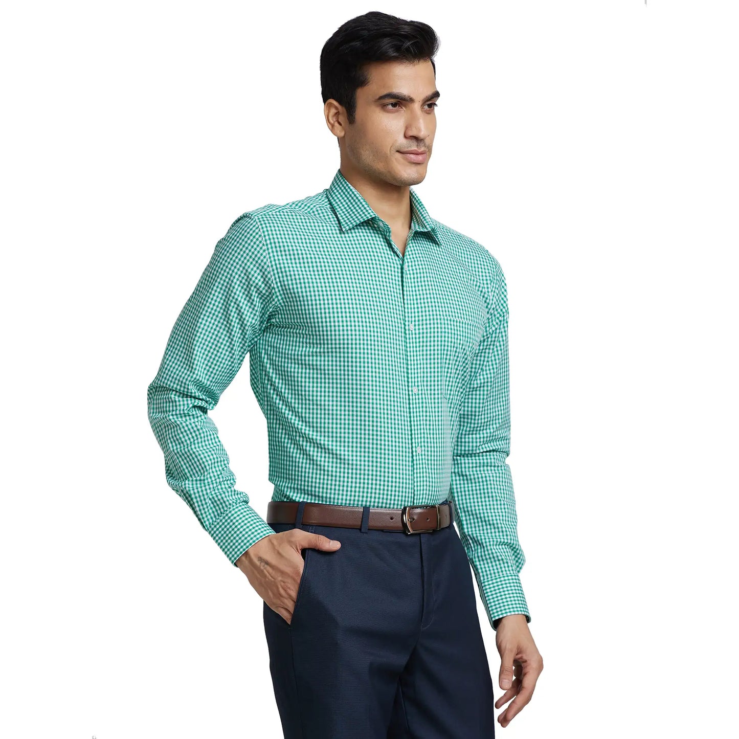 Men Slim Fit Blue Shirt