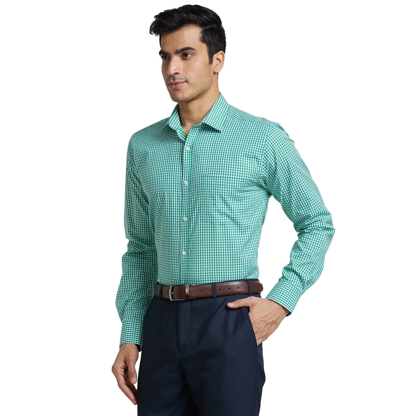 Men Slim Fit Blue Shirt