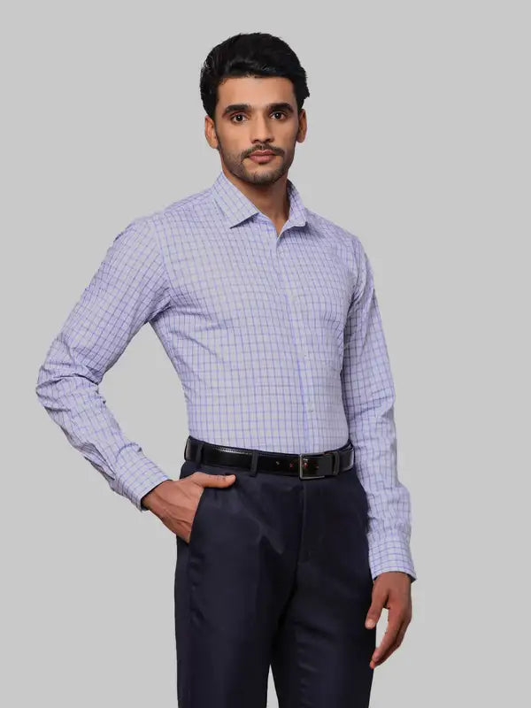 Men Slim Fit Yellow Shirt