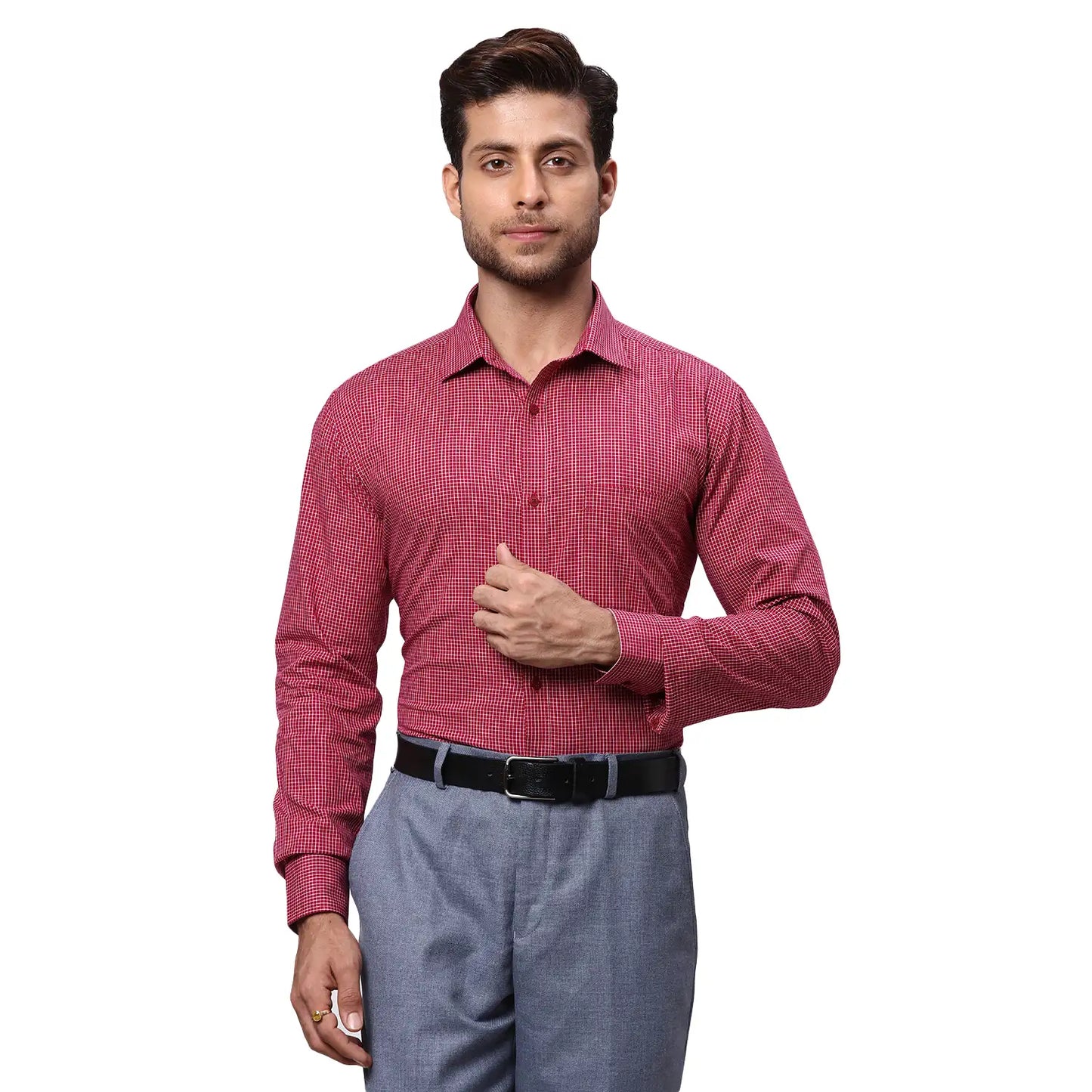 Men Slim Fit Light Green Shirt