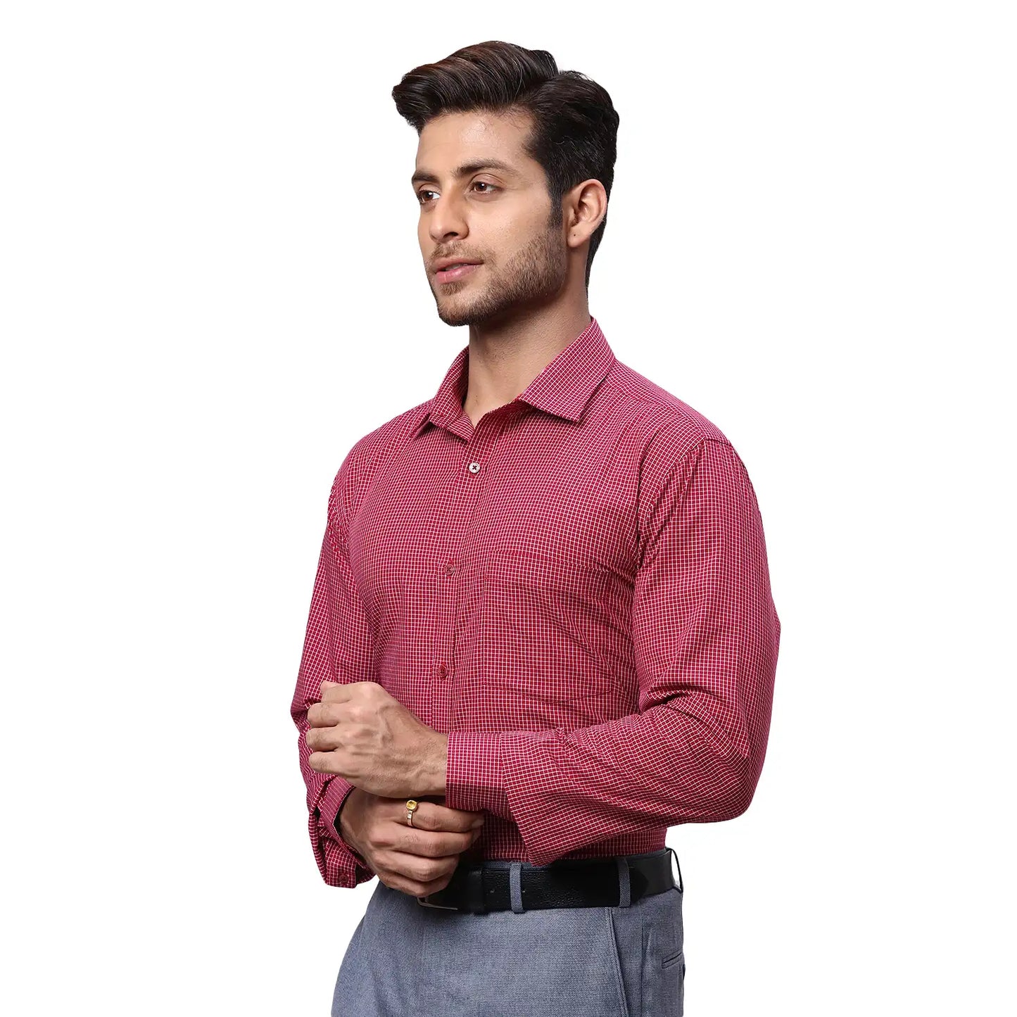 Men Slim Fit Light Green Shirt