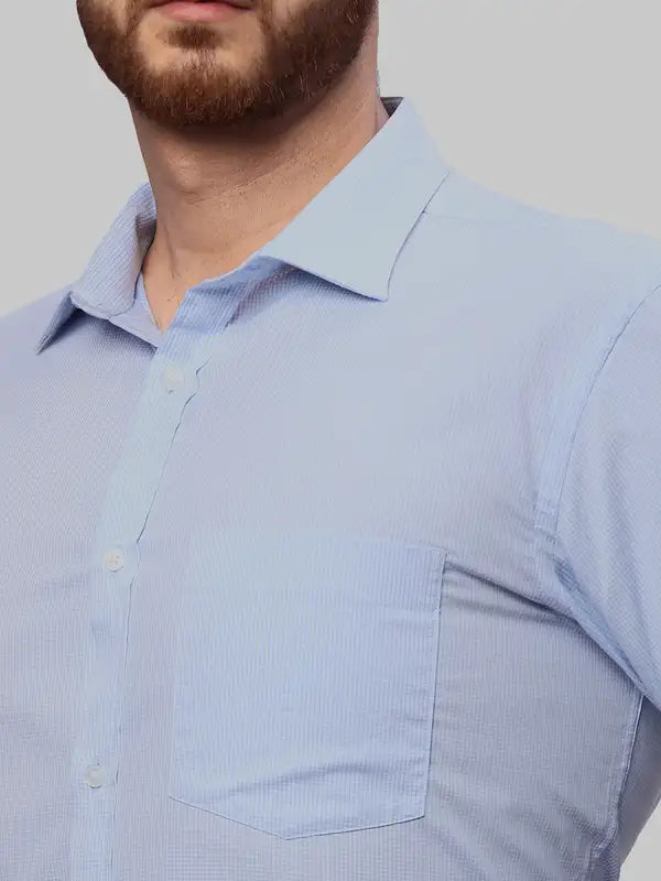 Men Slim Fit Blue Shirt