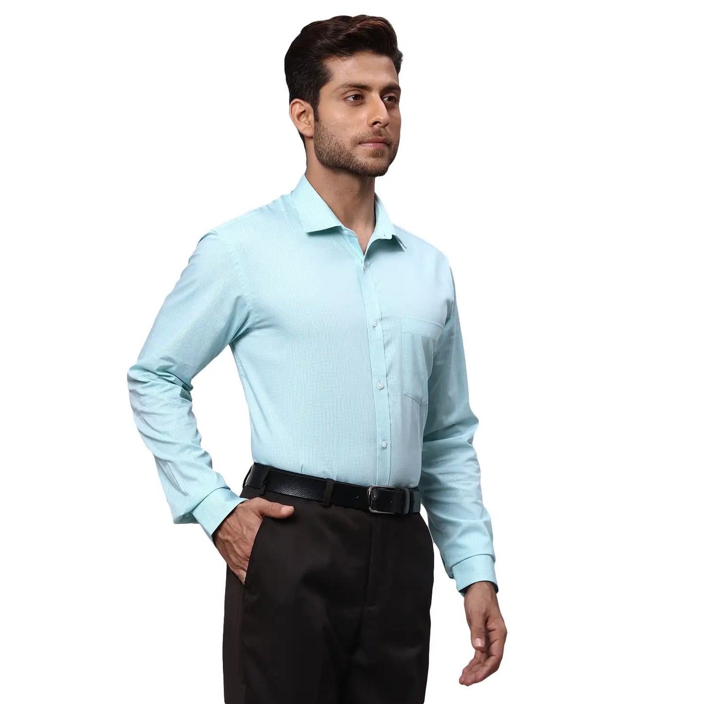 Men Slim Fit Pink Shirt