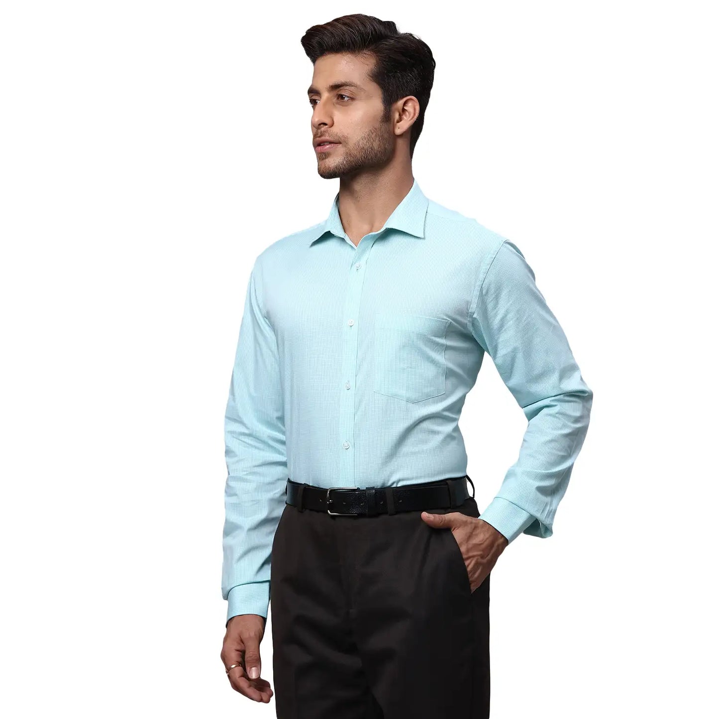 Men Slim Fit Pink Shirt