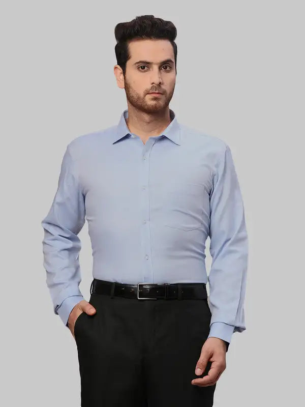 Men Slim Fit Blue Shirt