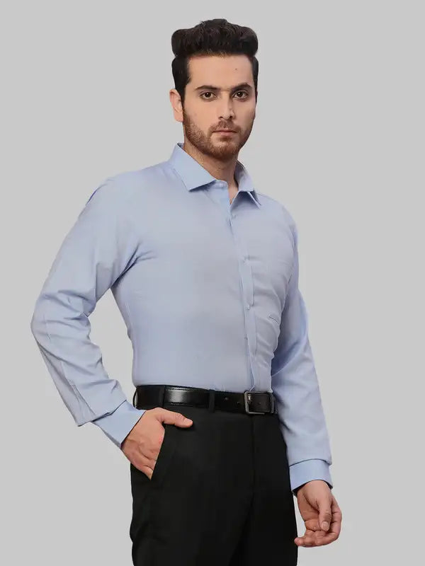 Men Slim Fit Blue Shirt