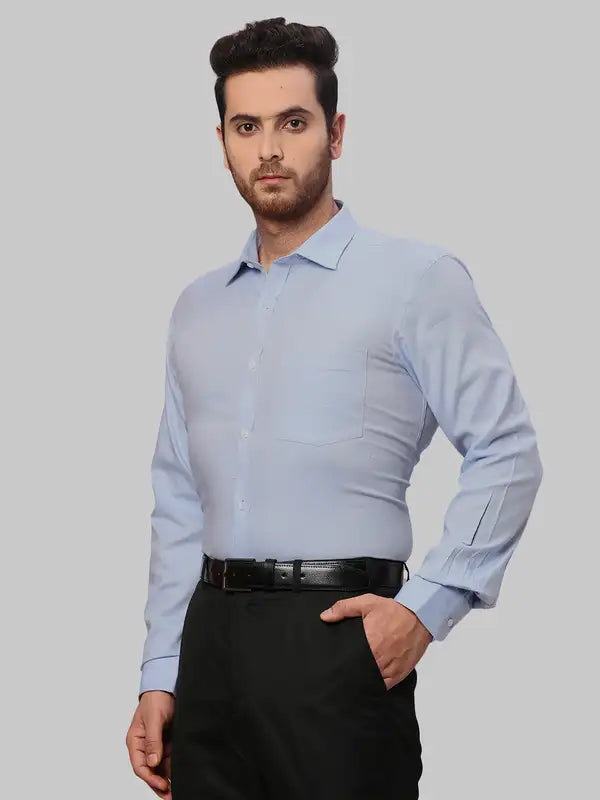 Men Slim Fit Blue Shirt