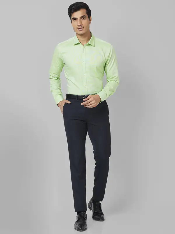 Men Slim Fit Petrol Shirt