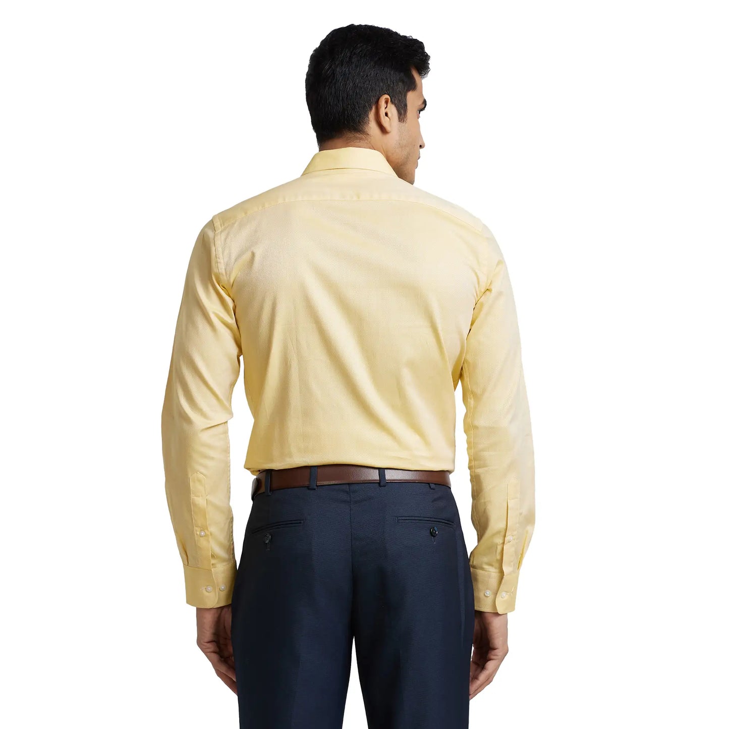 Men Slim Fit Light Fawn Shirt