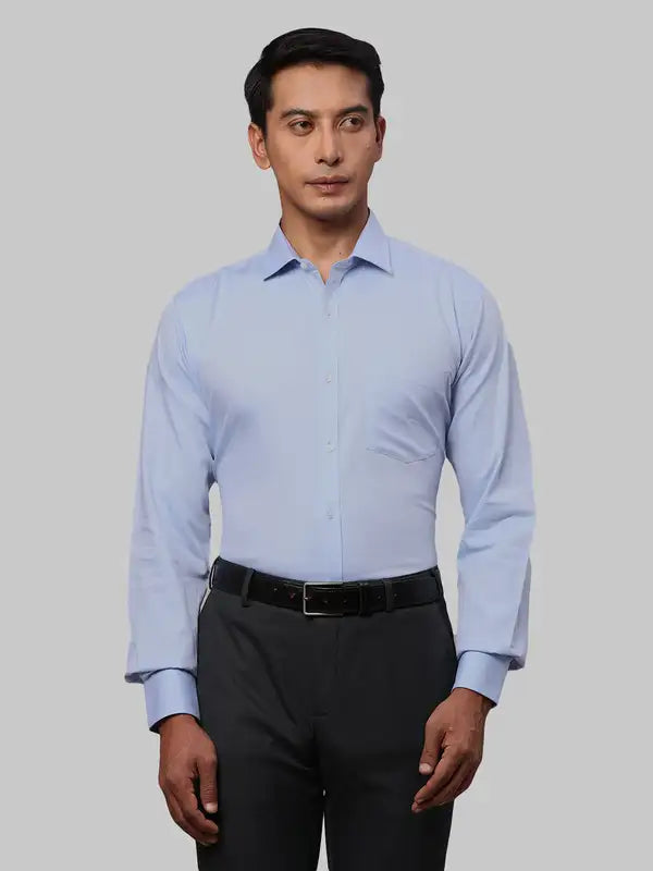Men Slim Fit Blue Shirt