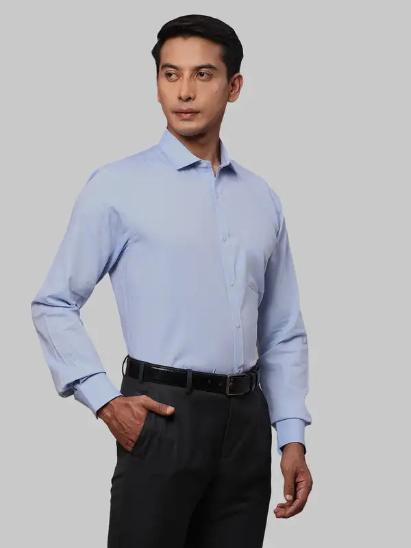 Men Slim Fit Blue Shirt