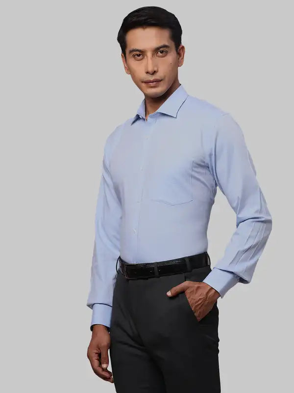 Men Slim Fit Blue Shirt