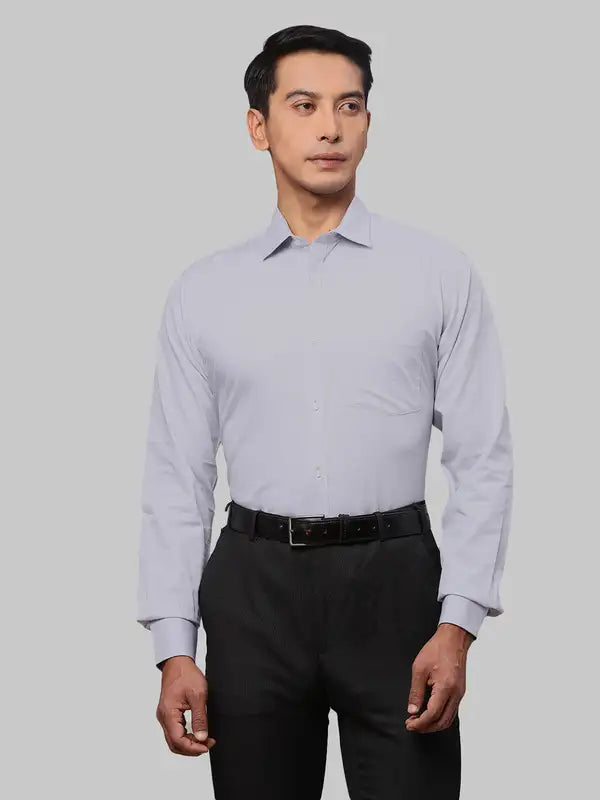 Men Slim Fit Grey Shirt