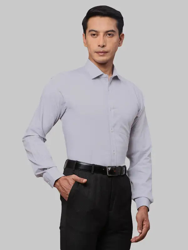 Men Slim Fit Grey Shirt