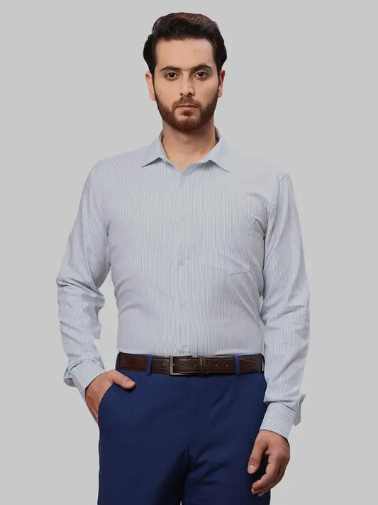 Men Slim Fit Grey Shirt