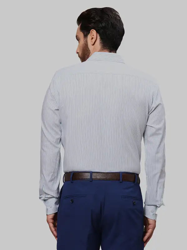 Men Slim Fit Grey Shirt