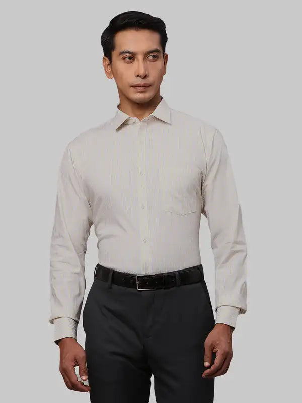 Men Slim Fit Orange Shirt