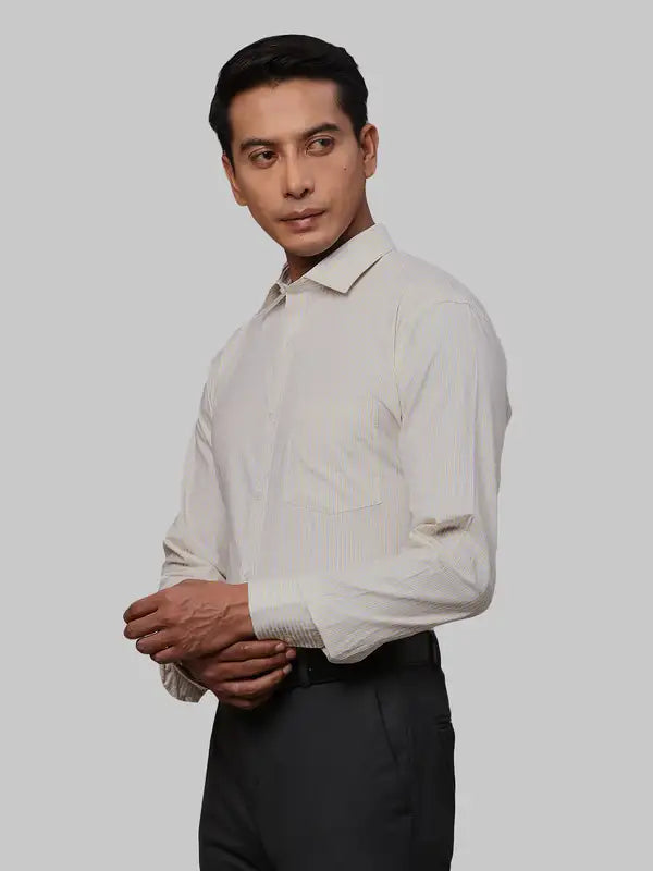 Men Slim Fit Orange Shirt