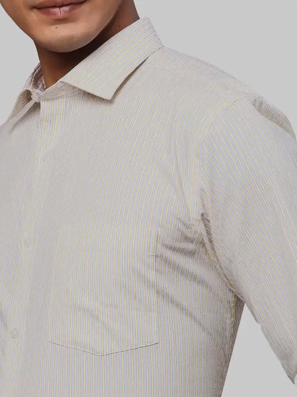 Men Slim Fit Orange Shirt