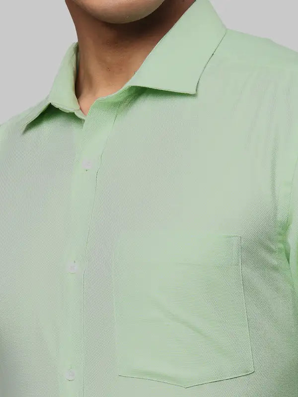 Men Slim Fit Petrol Shirt