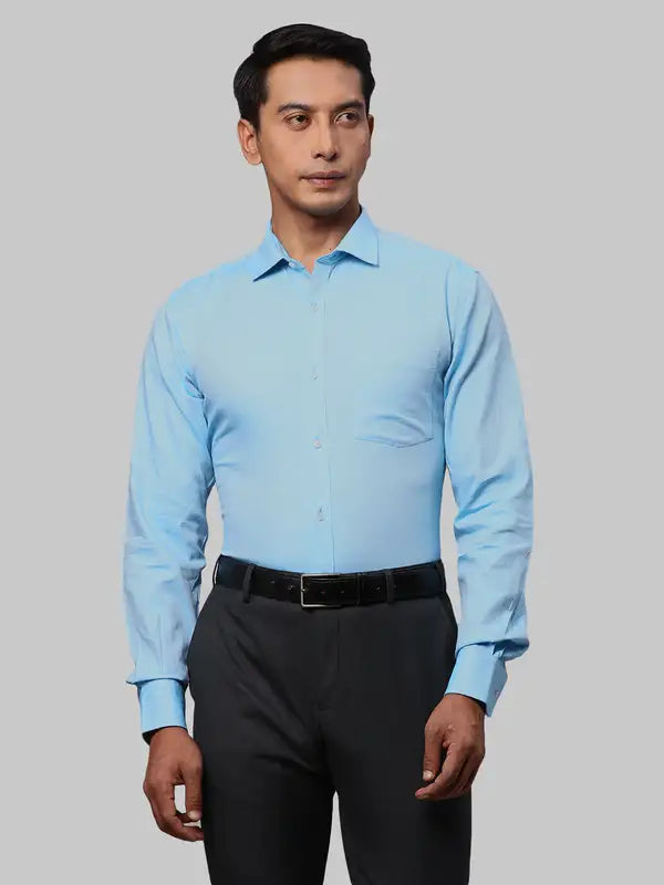 Men Slim Fit Blue Shirt