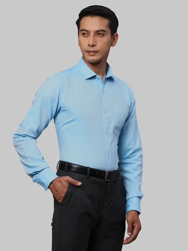 Men Slim Fit Blue Shirt