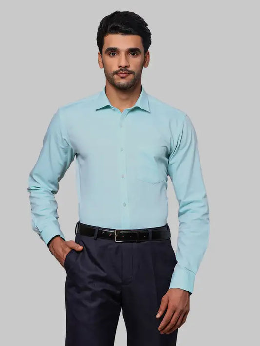 Men Slim Fit Green Shirt