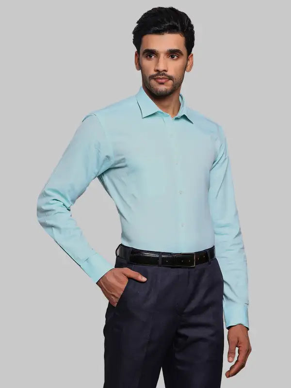 Men Slim Fit Green Shirt