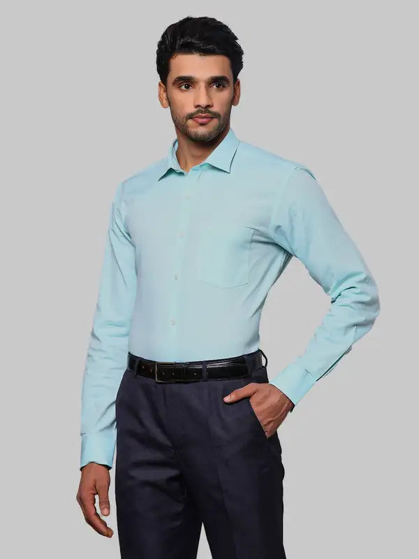 Men Slim Fit Green Shirt