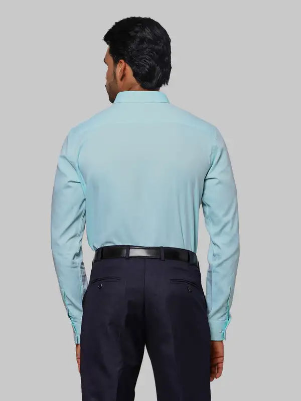 Men Slim Fit Green Shirt