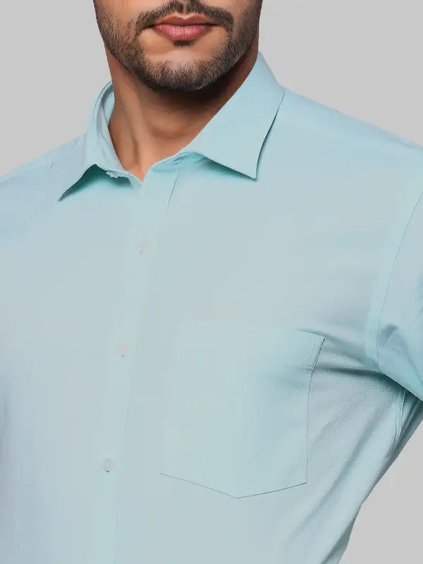 Men Slim Fit Green Shirt