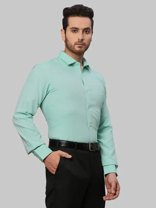 Men Slim Fit Petrol Shirt