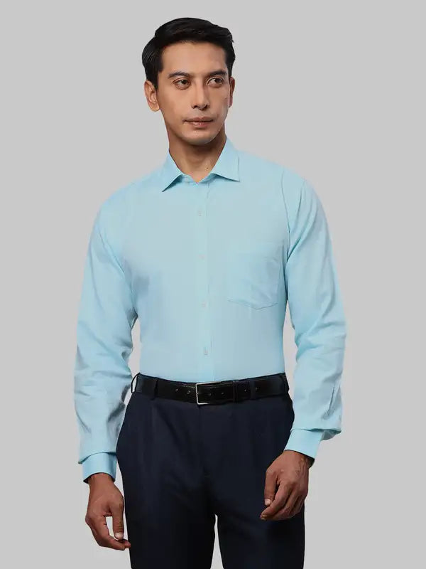 Men Slim Fit Yellow Shirt