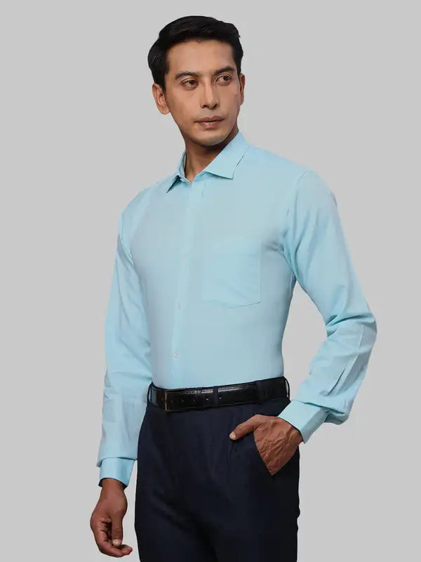 Men Slim Fit Yellow Shirt