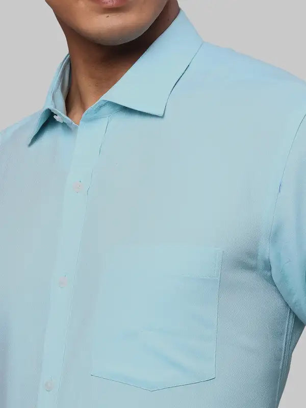 Men Slim Fit Yellow Shirt