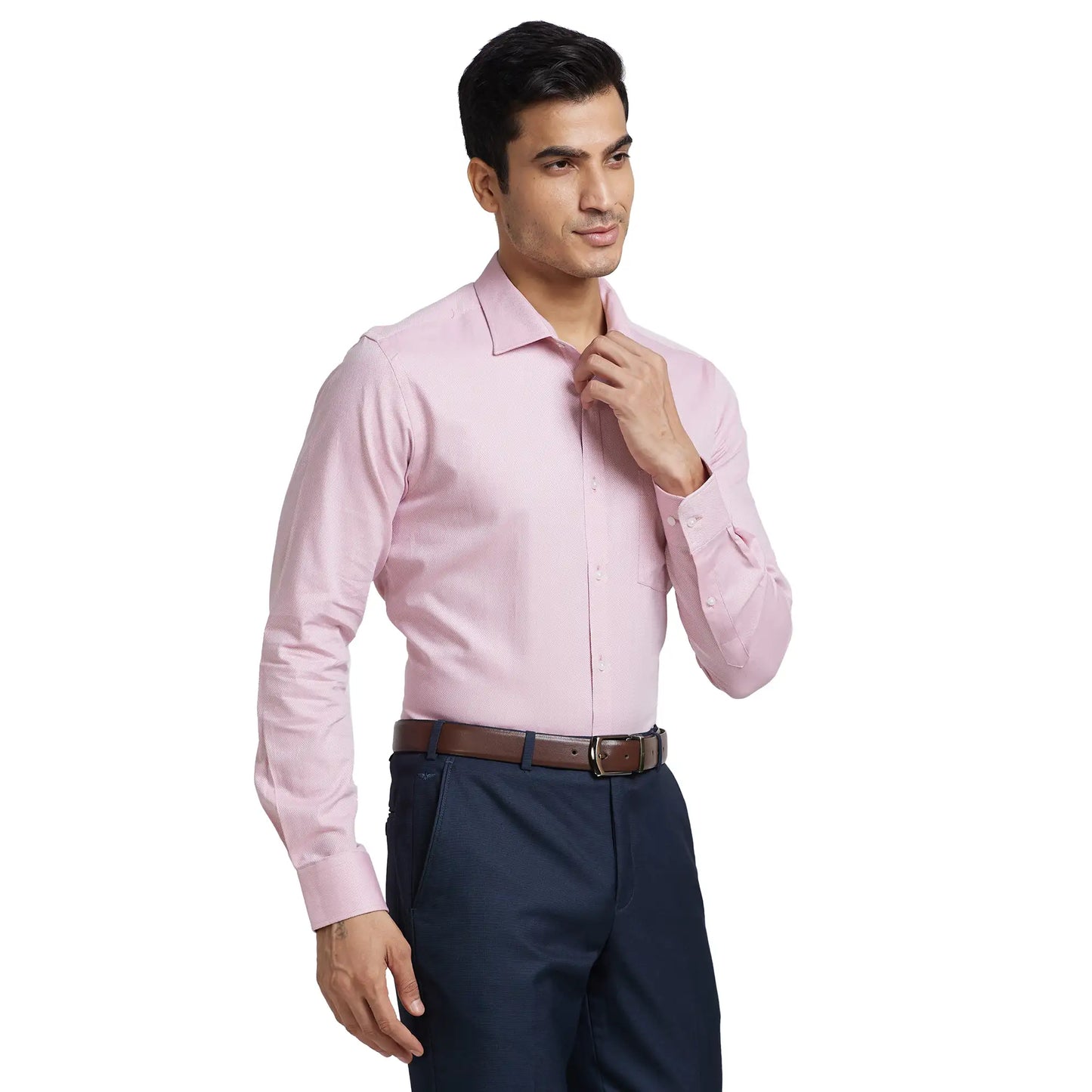 Men Slim Fit Light Blue Shirt