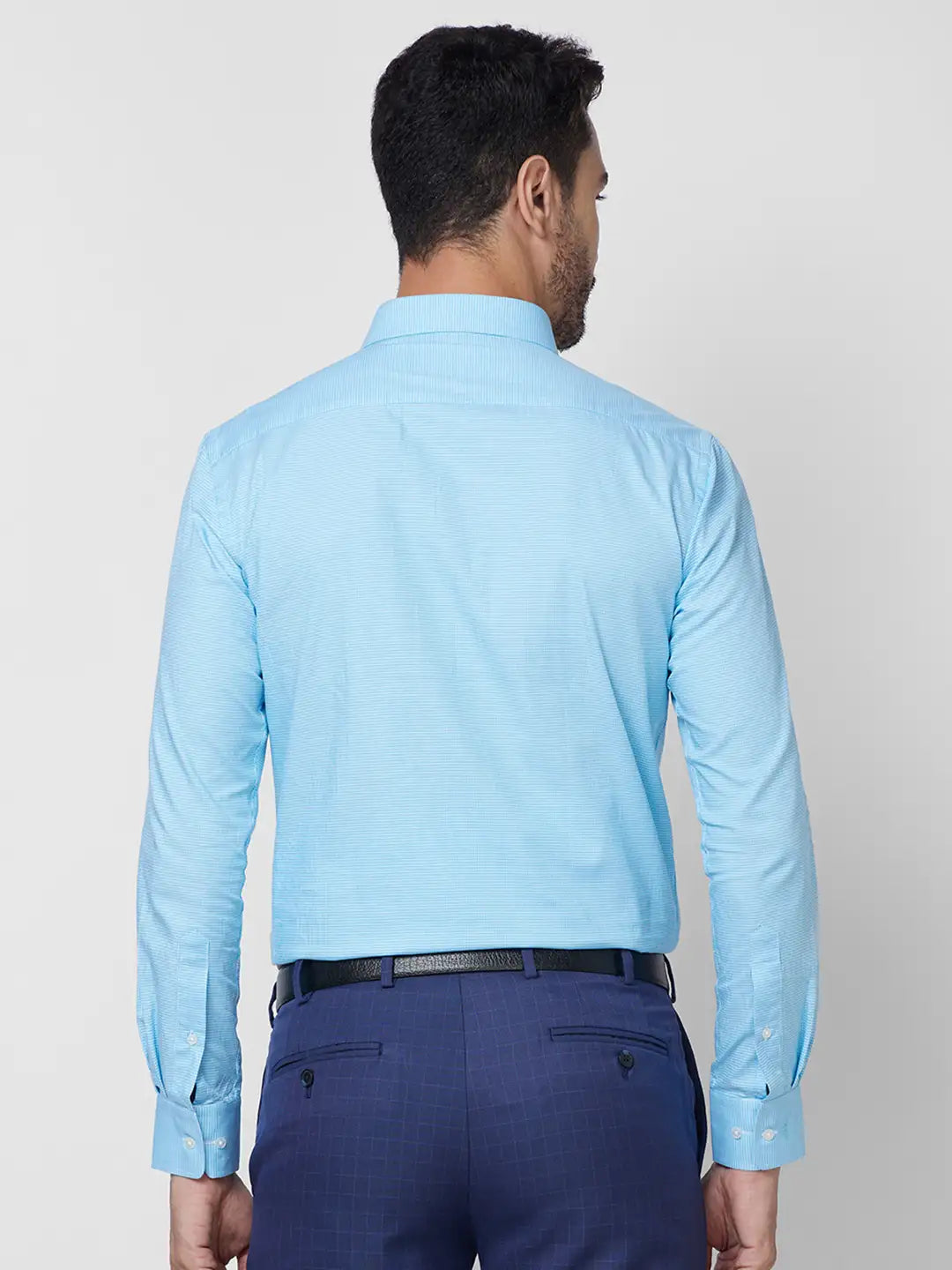 Park Avenue Men Red Structure Slim Fit Cotton Shirt