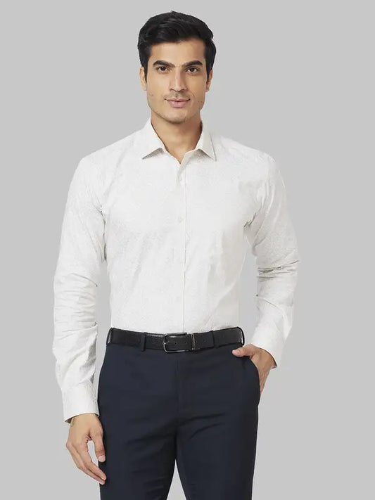 Men Slim Fit White Shirt