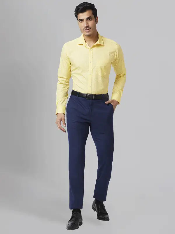 Men Slim Fit Orange Shirt