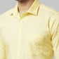 Men Slim Fit Orange Shirt