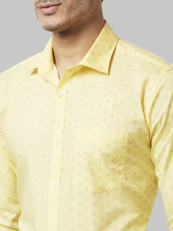 Men Slim Fit Orange Shirt