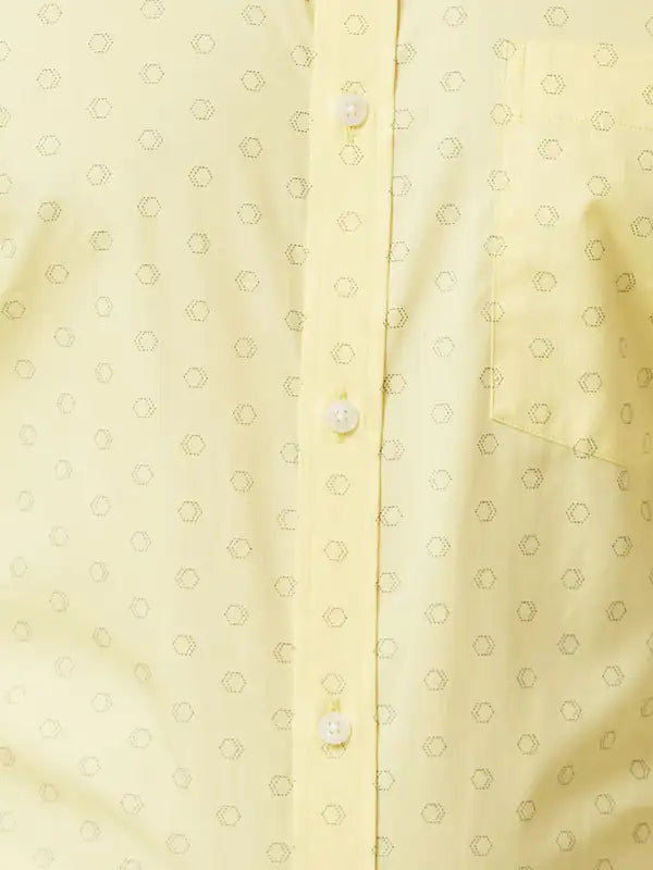 Men Slim Fit Orange Shirt