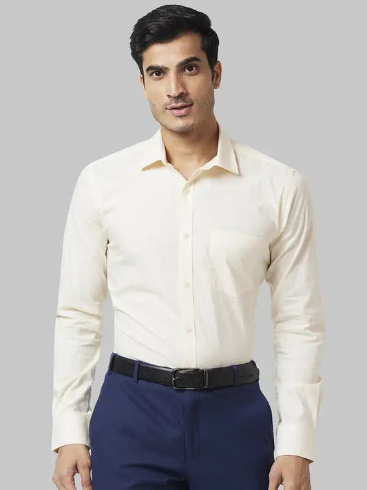 Men Slim Fit White Shirt