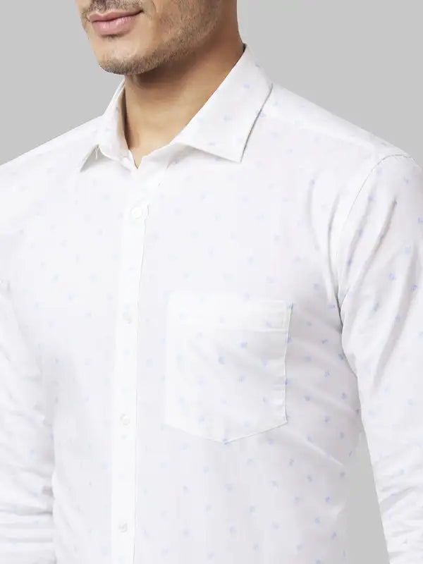 Men Slim Fit Blue Shirt