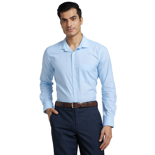 Men Slim Fit Light Yellow Shirt