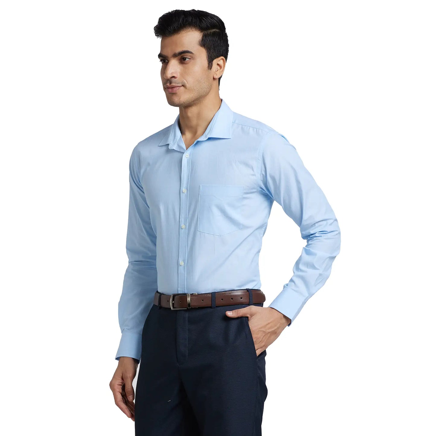 Men Slim Fit Light Yellow Shirt