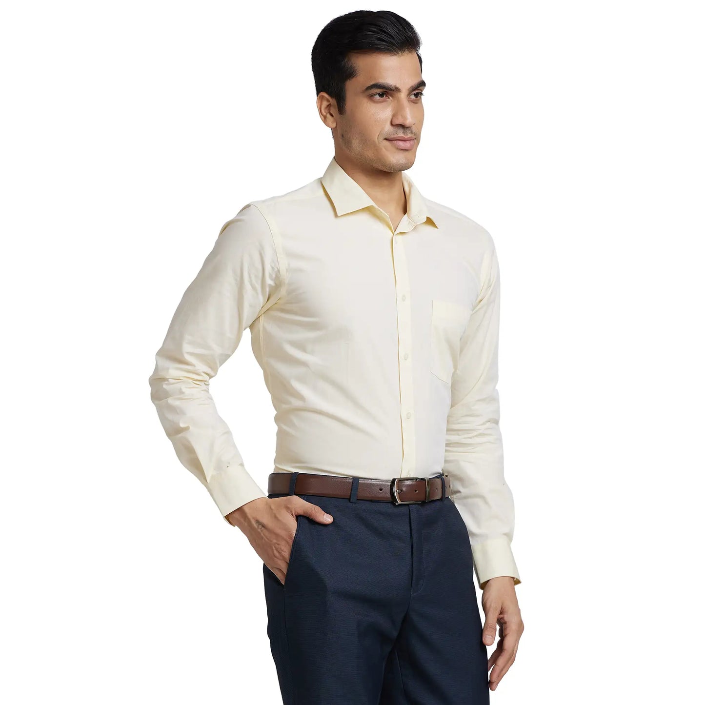 Men Smart Fit Light Fawn Trouser