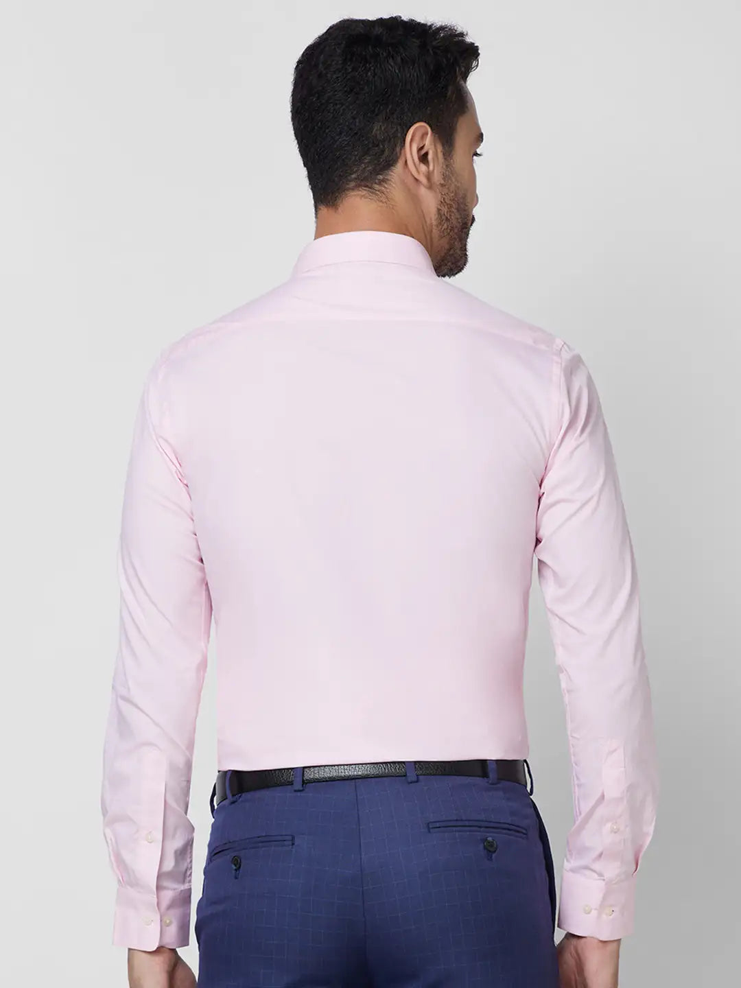 Park Avenue Men Violet Solid Slim Fit Cotton Shirt