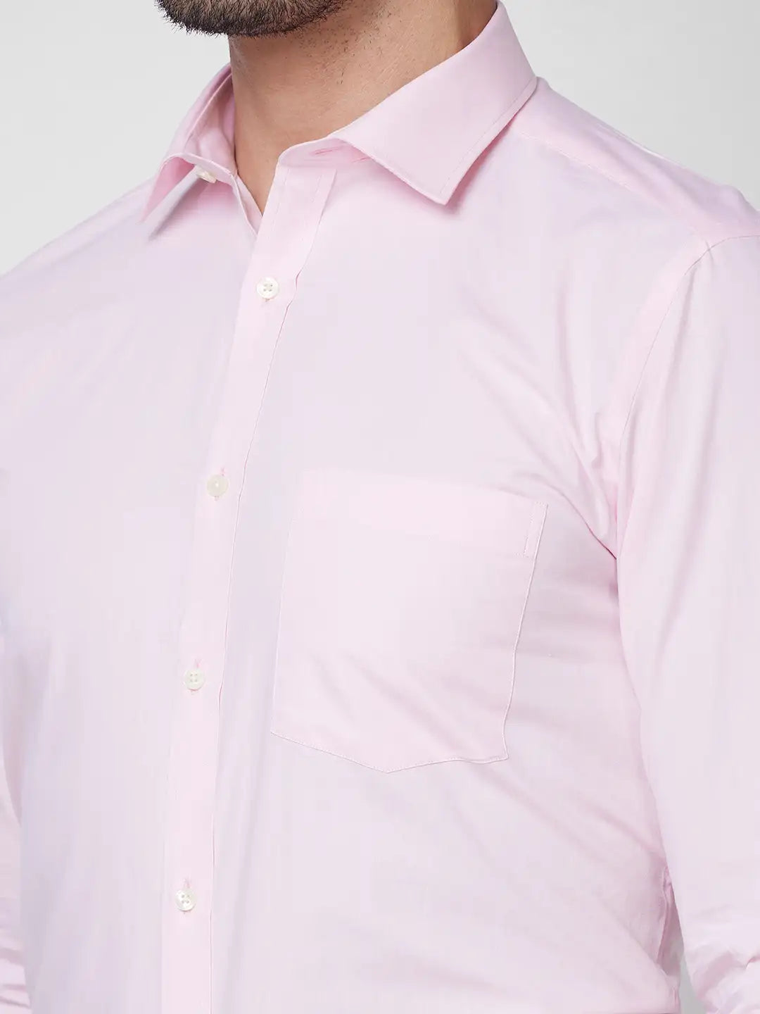 Park Avenue Men Violet Solid Slim Fit Cotton Shirt