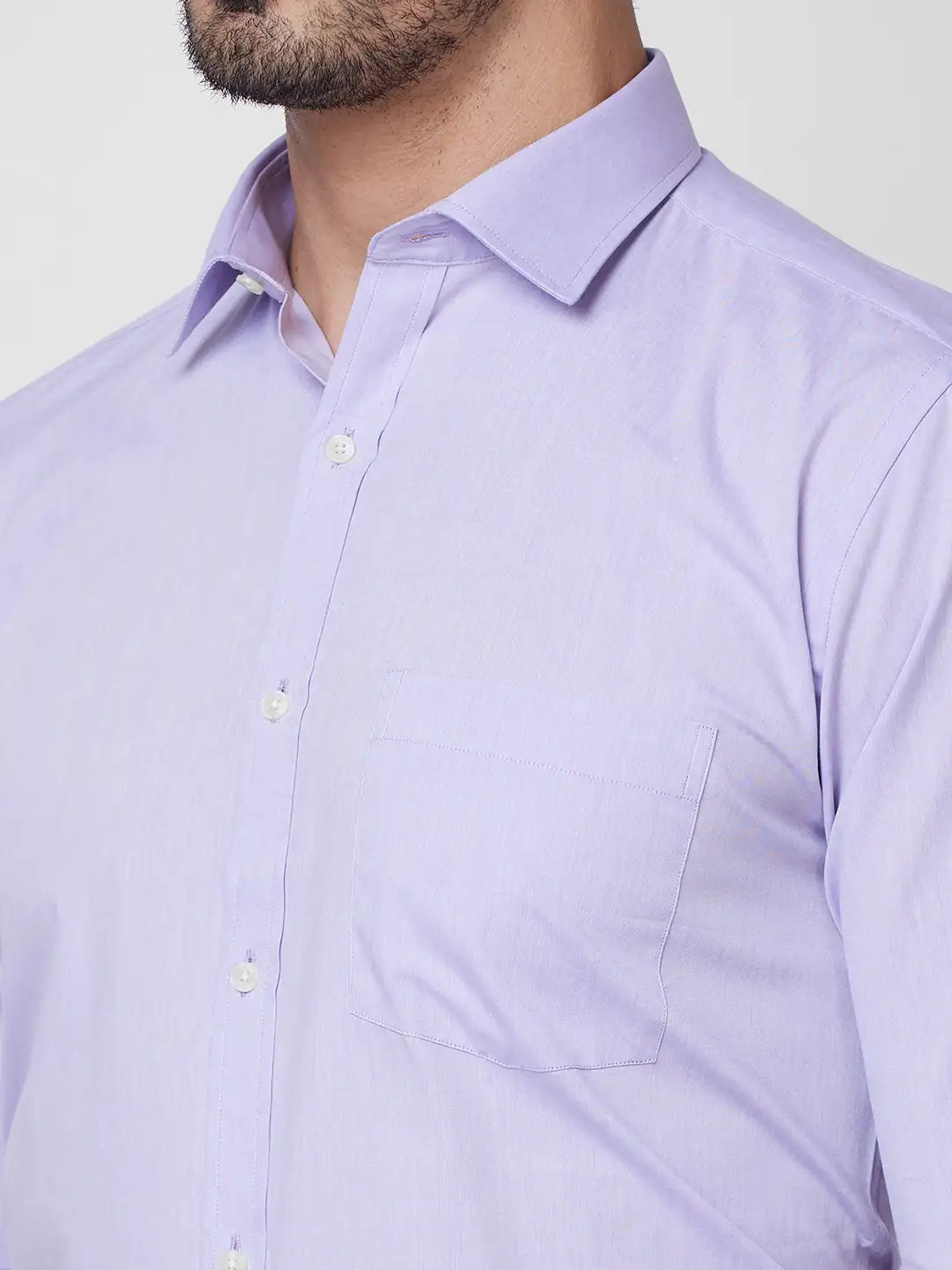 Park Avenue Men White Solid Slim Fit Cotton Shirt